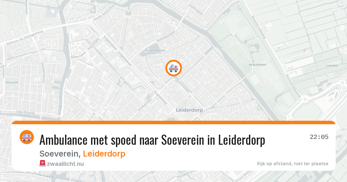 Ambulance met spoed naar Soeverein in Leiderdorp — 22 jul 2026