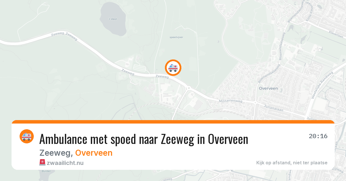 Ambulance met spoed naar Zeeweg in Overveen — 11 jul 2026