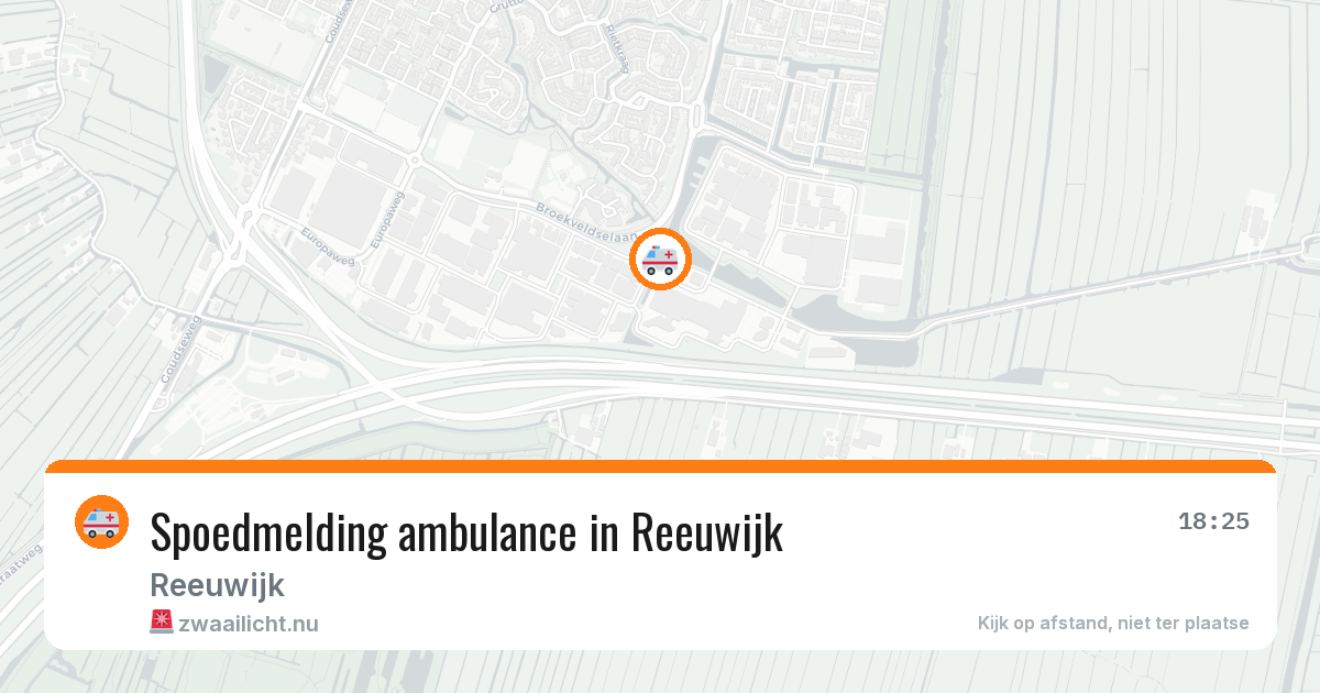 Spoedmelding ambulance in Reeuwijk — 15 jul 2026