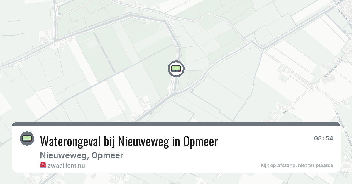 Waterongeval bij Nieuweweg in Opmeer — 9 mrt 2026