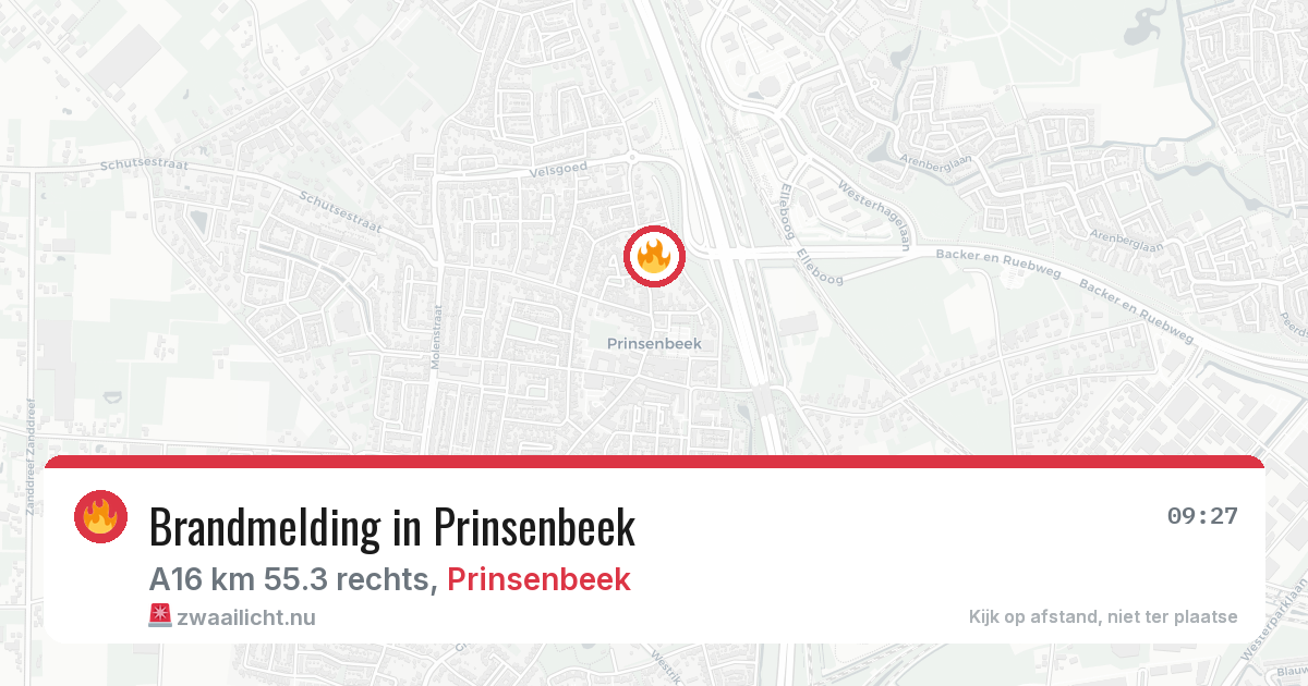 Brandmelding in Prinsenbeek — 15 jul 2026