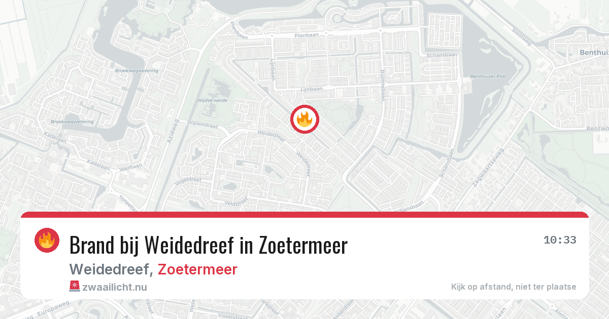 Brand bij Weidedreef in Zoetermeer — 26 mei 2026