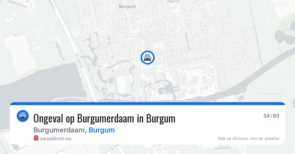 Ongeval op Burgumerdaam in Burgum — 19 jan 2026