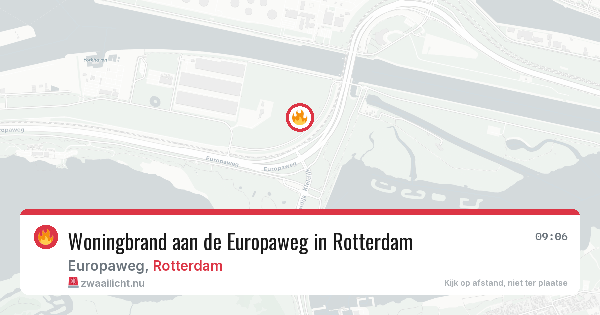 Woningbrand aan de Europaweg in Rotterdam — 20 mei 2026