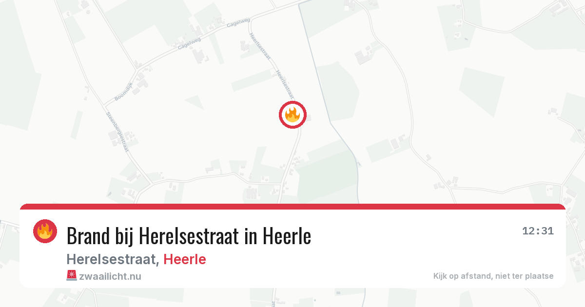 Brand bij Herelsestraat in Heerle — 7 mrt 2026