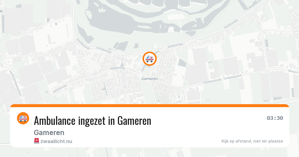 Ambulance ingezet in Gameren — 4 jul 2026