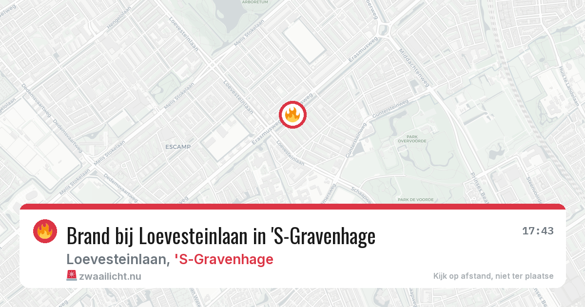 Brand bij Loevesteinlaan in 'S-Gravenhage — 25 mei 2026