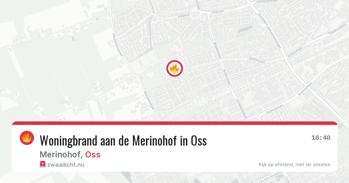 Woningbrand aan de Merinohof in Oss — 21 jul 2026
