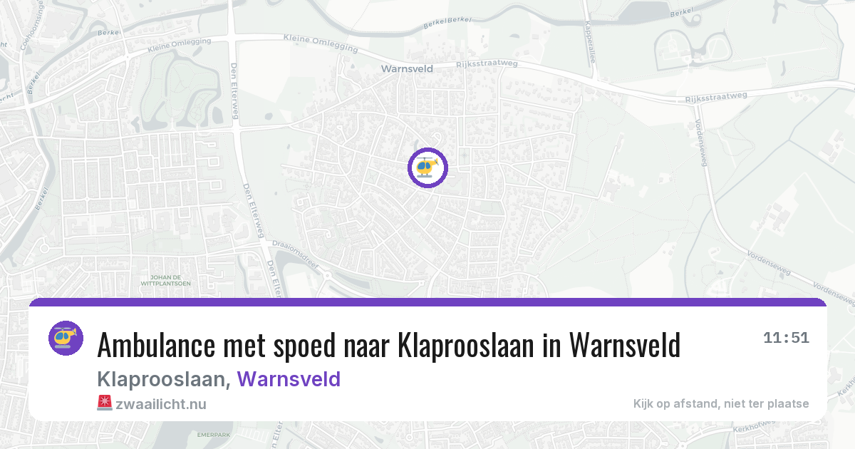 Ambulance met spoed naar Klaprooslaan in Warnsveld — 21 jul 2026