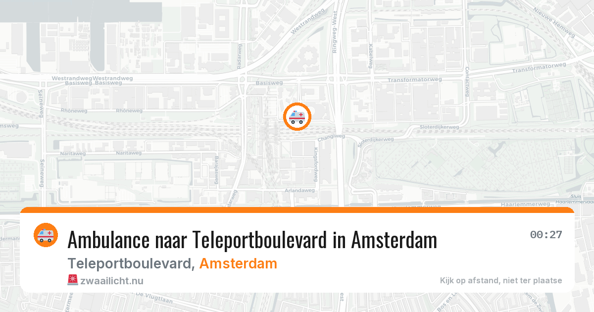 Ambulance naar Teleportboulevard in Amsterdam — 23 mei 2026
