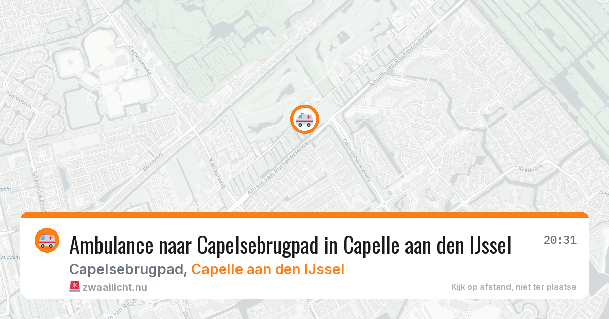 Ambulance naar Capelsebrugpad in Capelle aan den IJssel — 20 mrt 2026