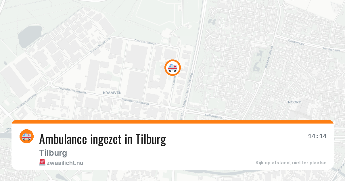 Ambulance ingezet in Tilburg — 13 jul 2026