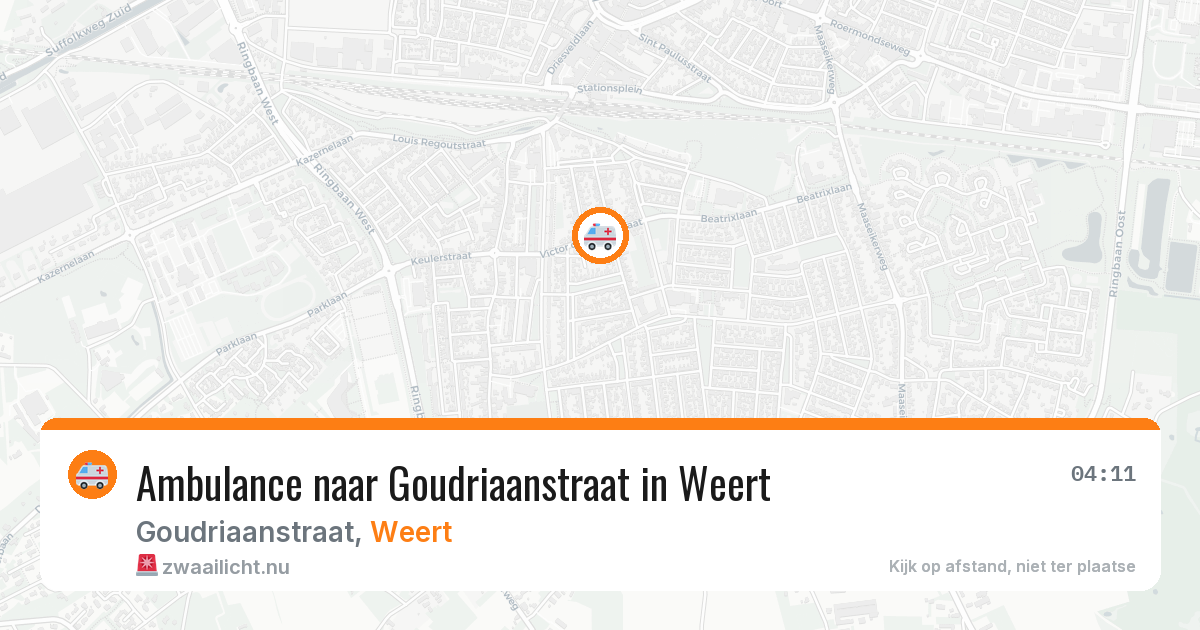 Ambulance naar Goudriaanstraat in Weert — 20 jun 2026