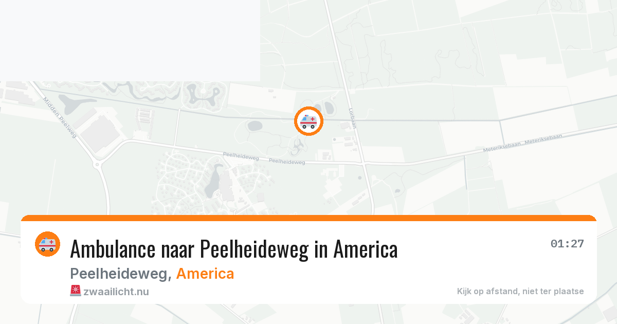 Ambulance naar Peelheideweg in America — 30 mrt 2026