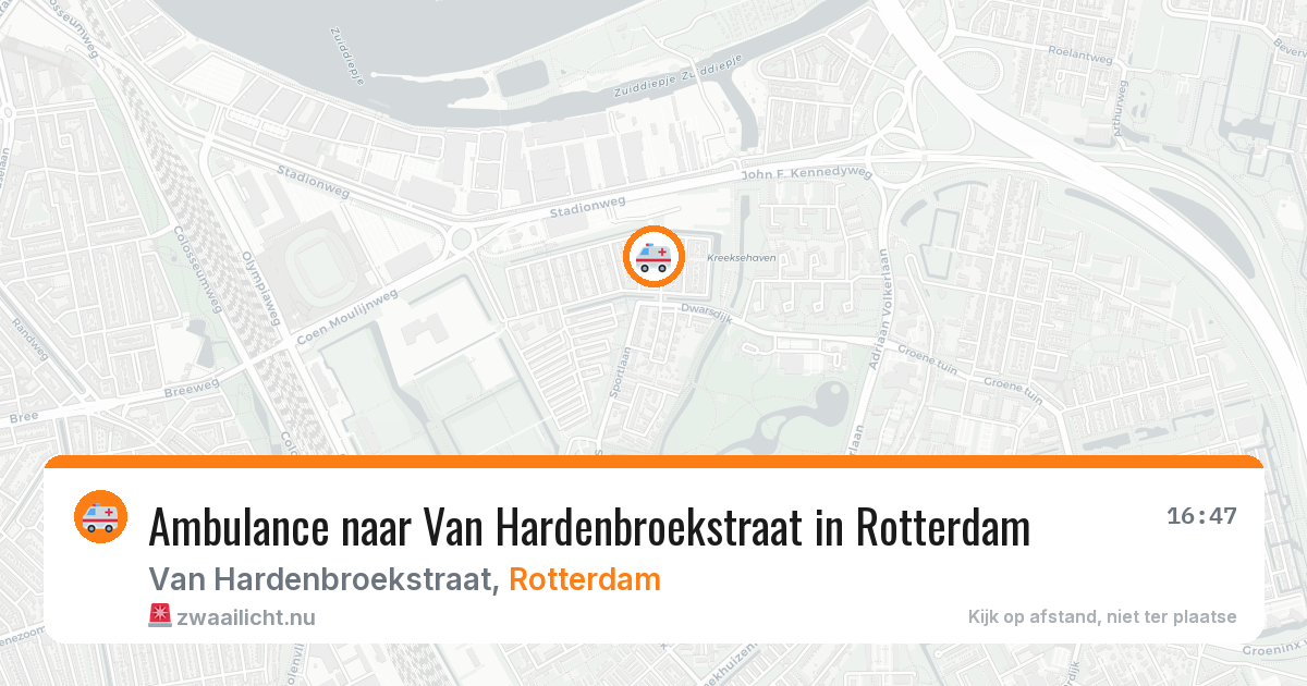 Ambulance naar Van Hardenbroekstraat in Rotterdam — 11 mei 2026