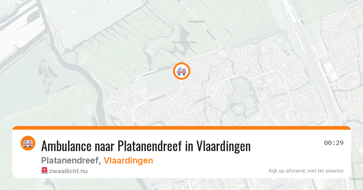 Ambulance naar Platanendreef in Vlaardingen — 13 jul 2026