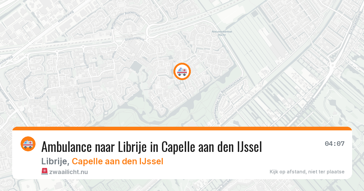 Ambulance naar Librije in Capelle aan den IJssel — 26 jul 2026