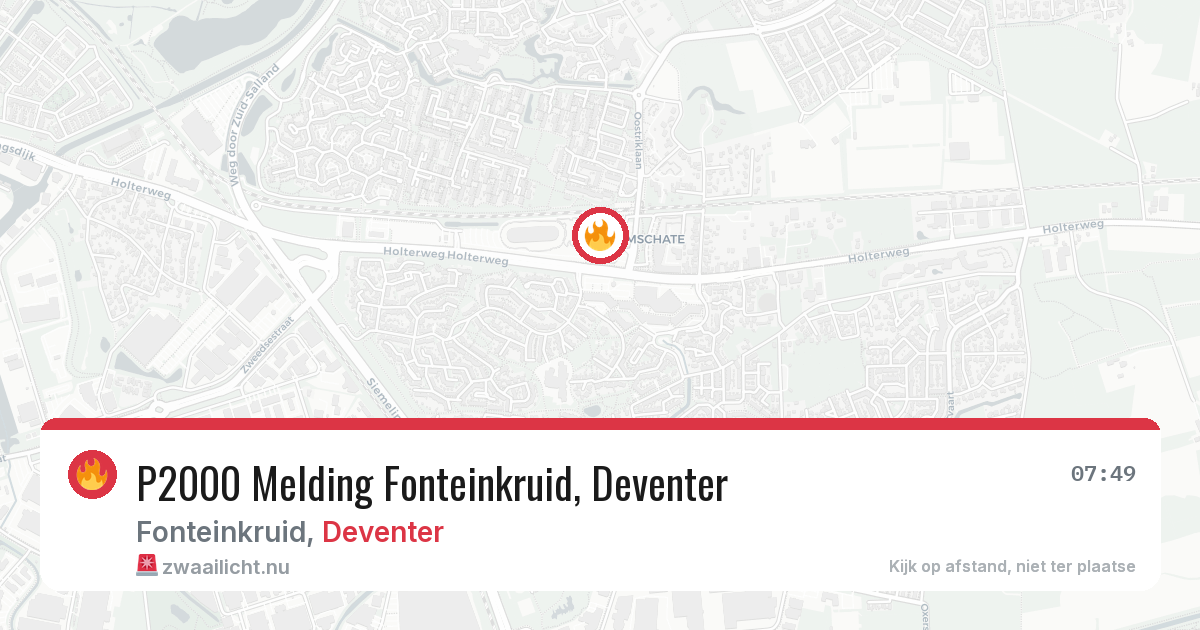 P2000 Melding Fonteinkruid, Deventer — 19 jul 2026