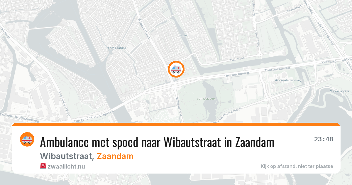 Ambulance met spoed naar Wibautstraat in Zaandam — 23 mei 2026