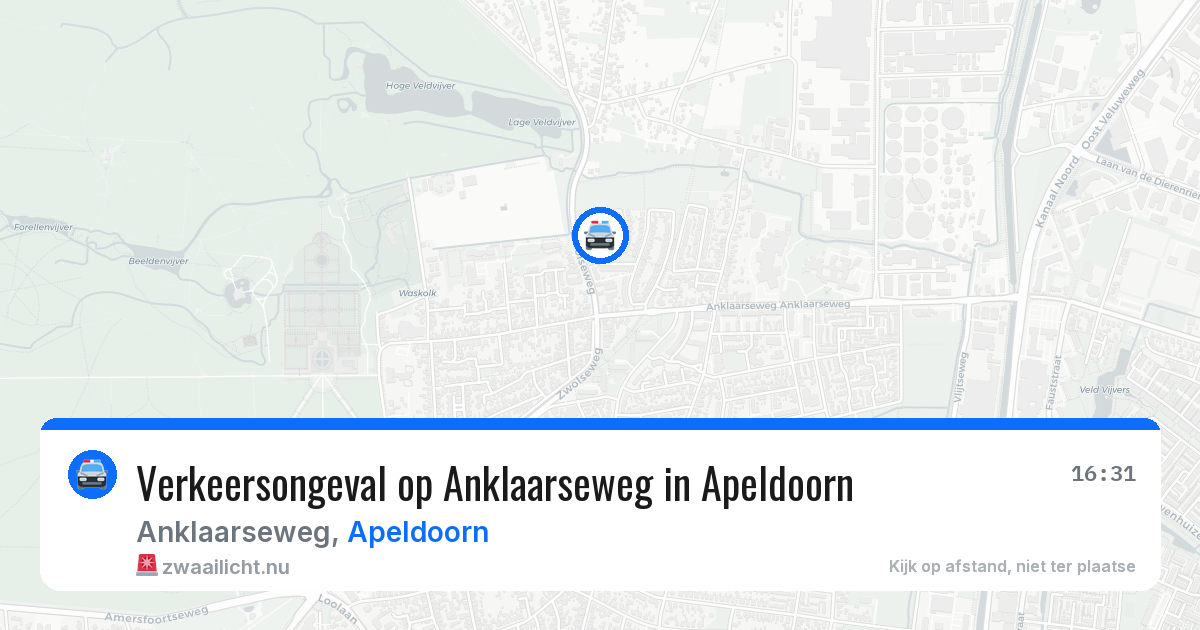 Verkeersongeval op Anklaarseweg in Apeldoorn — 13 mei 2026