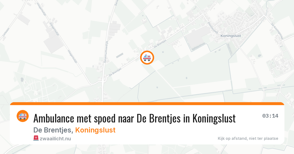 Ambulance met spoed naar De Brentjes in Koningslust — 11 jun 2026