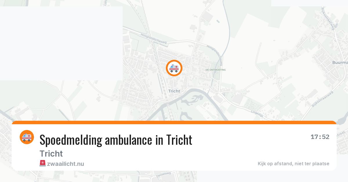 Spoedmelding ambulance in Tricht — 29 jun 2026