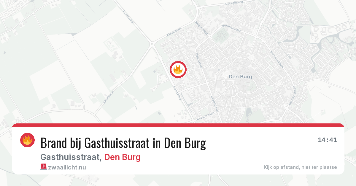 Brand bij Gasthuisstraat in Den Burg — 25 mrt 2026