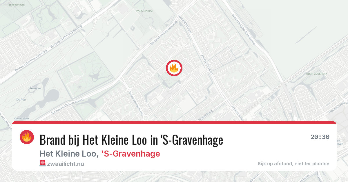 Brand bij Het Kleine Loo in 'S-Gravenhage — 14 mrt 2026