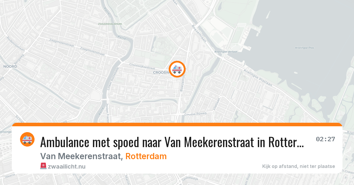 Ambulance met spoed naar Van Meekerenstraat in Rotterdam — 1 jun 2026