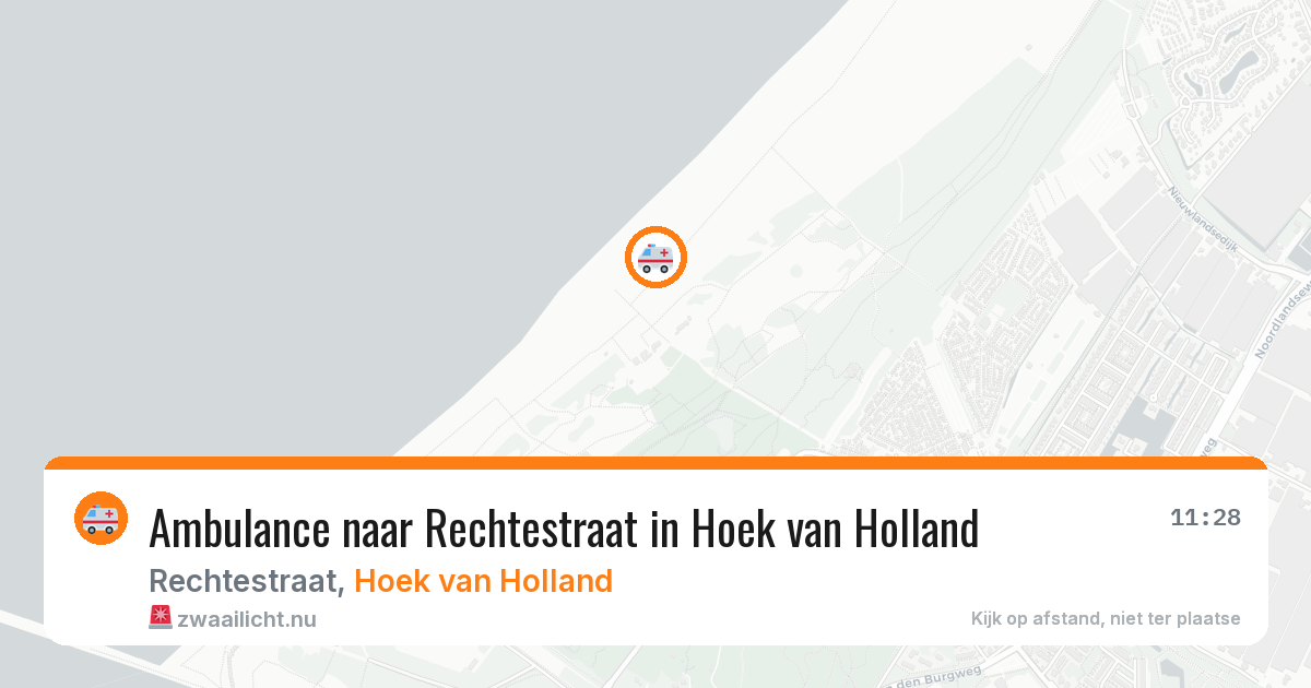 Ambulance naar Rechtestraat in Hoek van Holland — 24 mei 2026