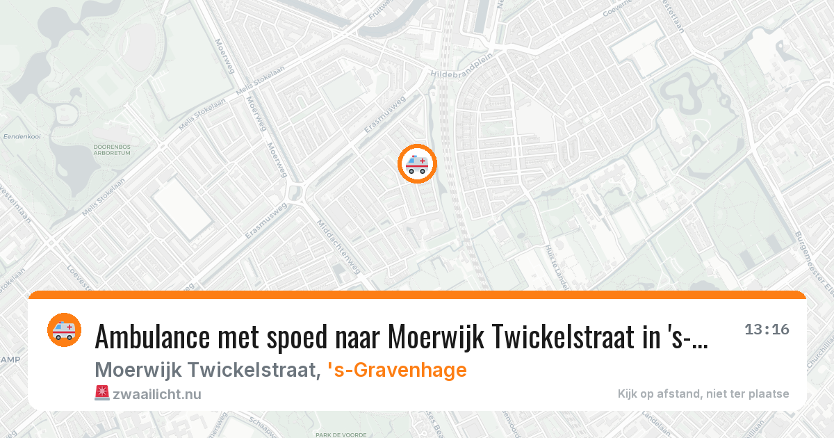 Ambulance met spoed naar Moerwijk Twickelstraat in 's-Gravenhage — 9 feb 2026