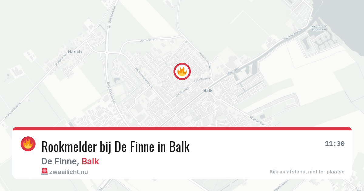 Rookmelder bij De Finne in Balk — 4 feb 2026