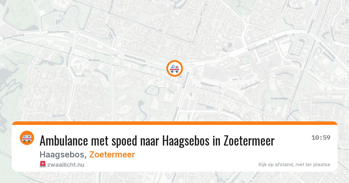 Ambulance met spoed naar Haagsebos in Zoetermeer — 1 jun 2026