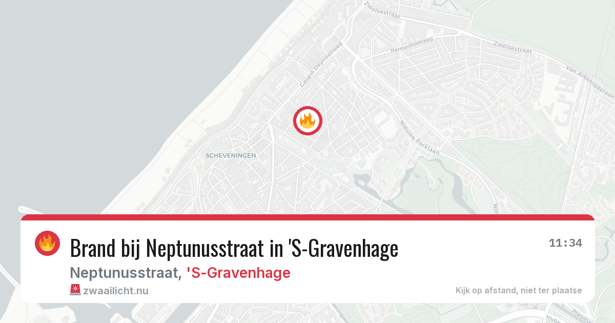 Brand bij Neptunusstraat in 'S-Gravenhage — 26 jul 2026