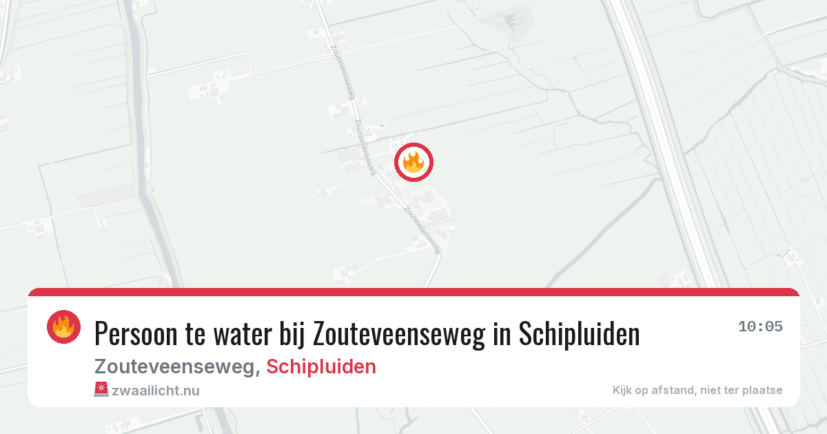 Persoon te water bij Zouteveenseweg in Schipluiden — 17 jul 2026
