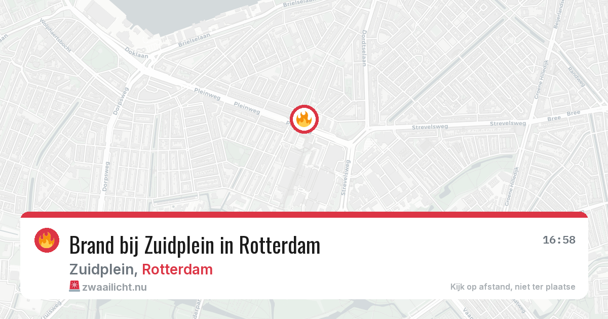 Brand bij Zuidplein in Rotterdam — 24 mrt 2026