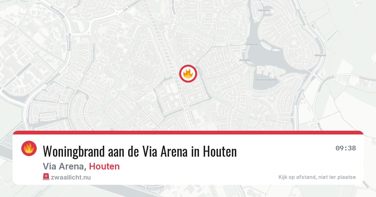 Woningbrand aan de Via Arena in Houten — 23 mrt 2026