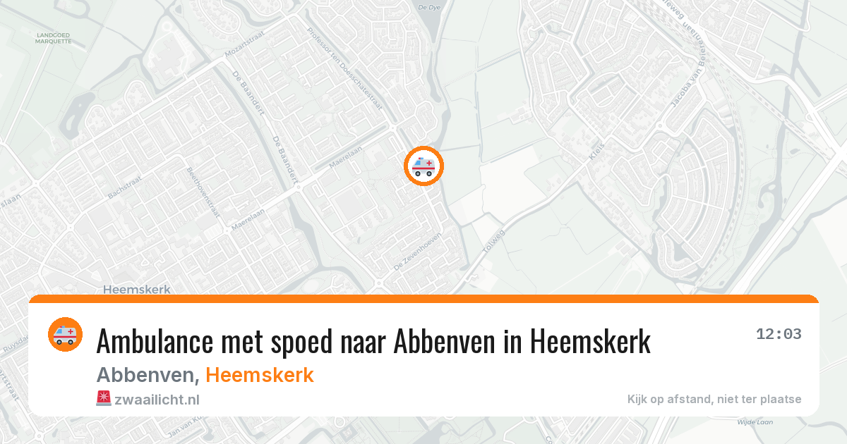 Ambulance met spoed naar Abbenven in Heemskerk — 27 jul 2026