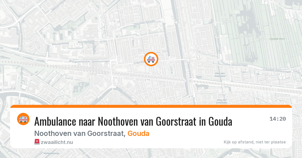 Ambulance naar Noothoven van Goorstraat in Gouda — 19 jul 2026