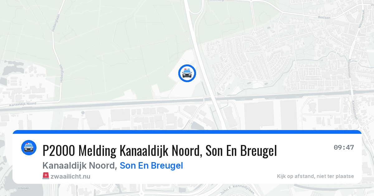 P2000 Melding Kanaaldijk Noord, Son En Breugel — 21 mrt 2026