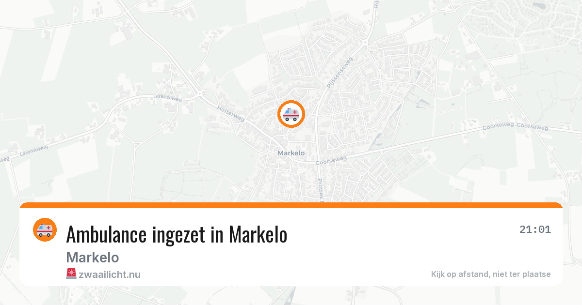 Ambulance ingezet in Markelo — 24 mrt 2026
