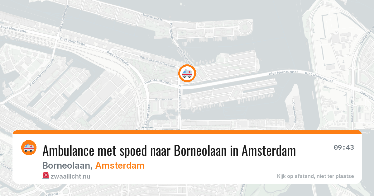 Ambulance met spoed naar Borneolaan in Amsterdam — 6 apr 2026