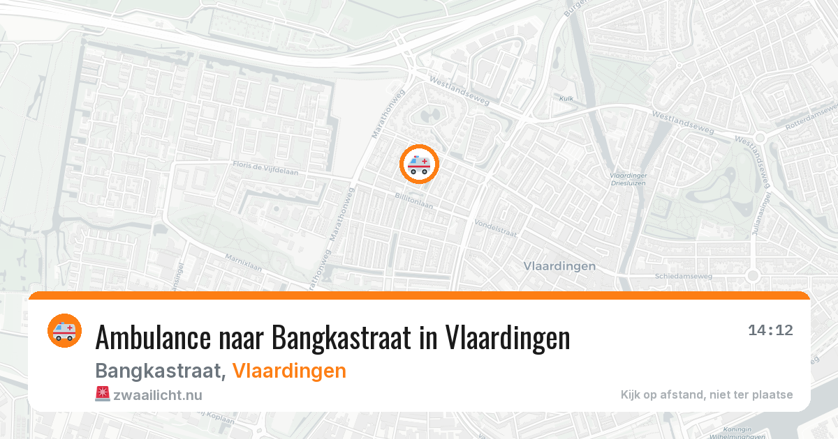 Ambulance naar Bangkastraat in Vlaardingen — 15 mrt 2026