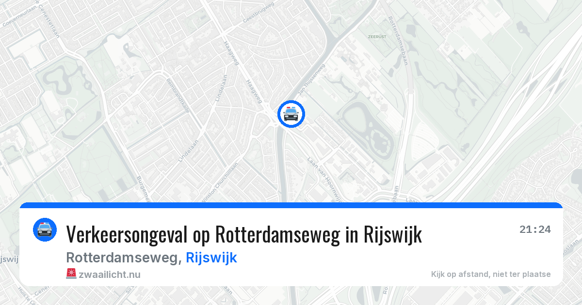 Verkeersongeval op Rotterdamseweg in Rijswijk — 22 jul 2026