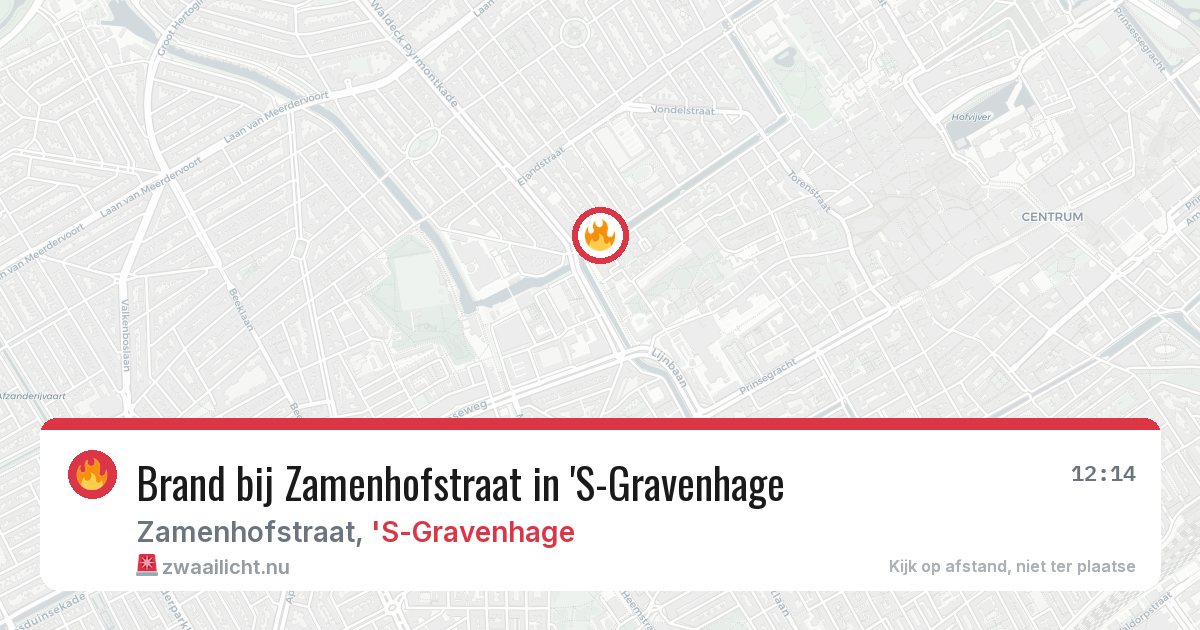 Brand bij Zamenhofstraat in 'S-Gravenhage — 23 mei 2026