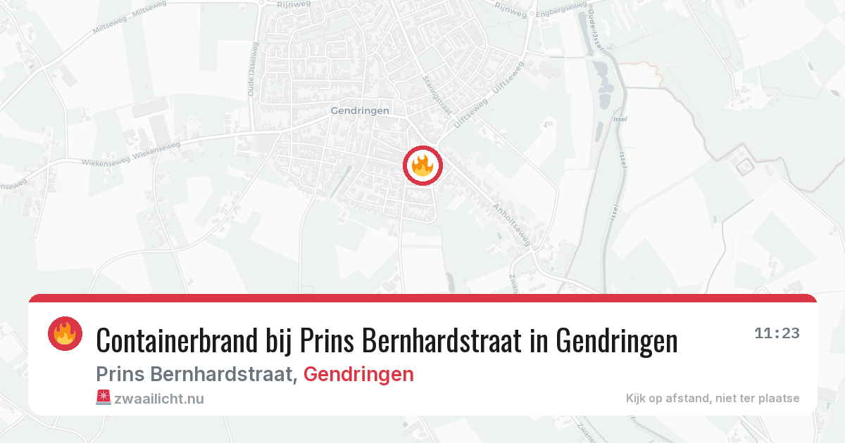 Containerbrand bij Prins Bernhardstraat in Gendringen — 20 apr 2026