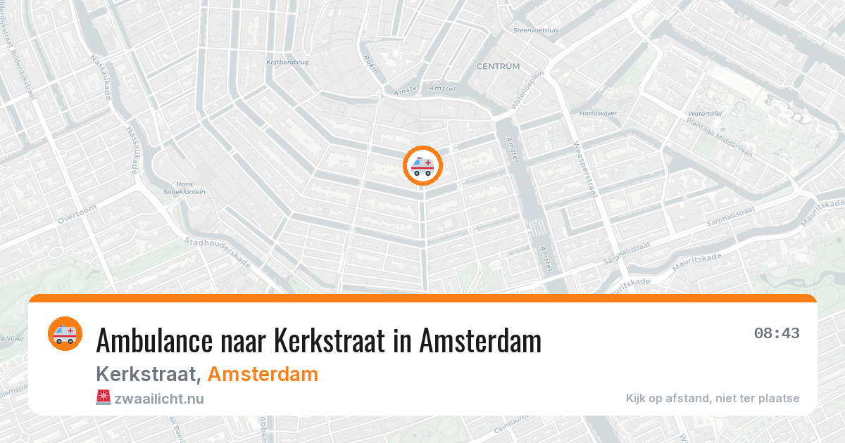 Ambulance naar Kerkstraat in Amsterdam — 26 mrt 2026