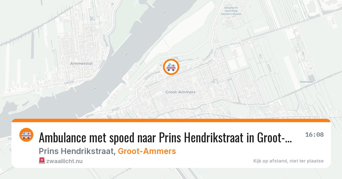Ambulance met spoed naar Prins Hendrikstraat in Groot-Ammers — 19 jan 2026