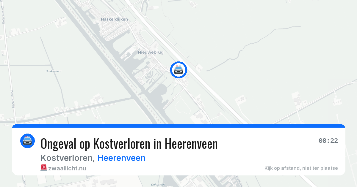 Ongeval op Kostverloren in Heerenveen — 25 mrt 2026