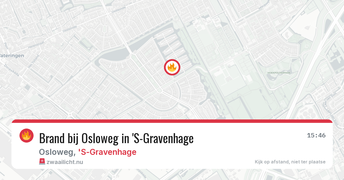 Brand bij Osloweg in 'S-Gravenhage — 11 jun 2026